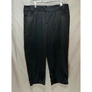 Apt 9 Maxwell Pants Womens 12 Black Chino Casual‎ Pocketed Capris Ladies 34x22.